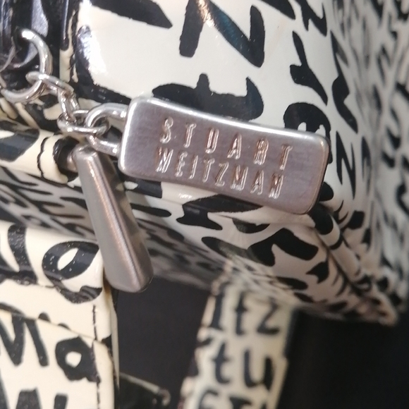 Stuart Weitzman Graffiti Print Leather Crossbody Purse Shoulder Bag - Picture 4 of 16